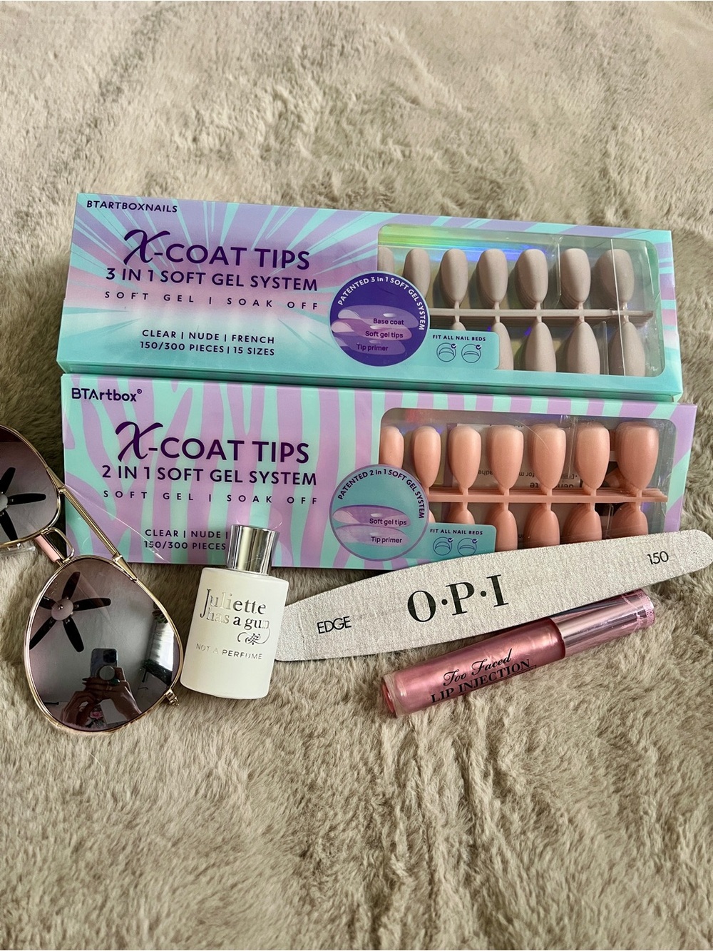 BTArtbox Bundle | Nude & Pink Gel X-Coat Tips | Soft Gel Nail System Sets